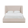 Avola Linen Textured Fabric Upholstered King Bed