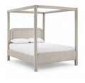 Romana Linen Textured Fabric Upholstered Full Bed