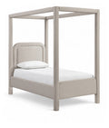 Romana Linen Textured Fabric Upholstered Twin Bed