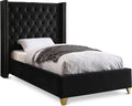 Benedetta Velvet Upholstered Twin Bed