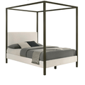 Monroe Canopy Platform Bed in Vanilla and Black