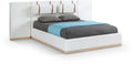 Bologna Cream Linen Textured Fabric Upholstered King Bed