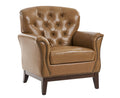 Nicole Traditional Genuine Leather Chair in Camel