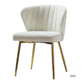Milia Dining Chair Set of 2 in Ivory