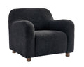 Bernie Boucle Upholstered Armchair in Black