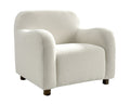 Bernie Boucle Upholstered Armchair in Ivory