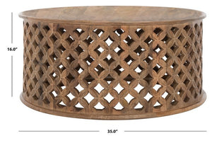 Kaydix Round Coffee Table in Natural