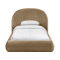 Claudia Velvet Upholstered Twin Bed