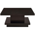 Reston Pedestal Square Coffee Table in Cappuccino