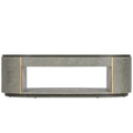 Dylian Coffee Table Gray Crocodile Finish with Gold Accents
