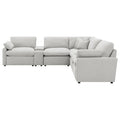 Collins 7pc Reclining Sectional in Light Grey