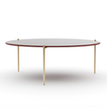Demli Lg Rouge Glass Cocktail Table