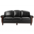 Dietmar Genuine Leather Sofa in Black