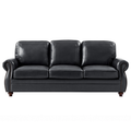 Gerardo Genuine Leather Sofa in Navy