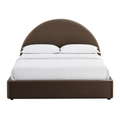 Resort King Arched Performance Velvet Storage Platform Bed Frame