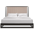 Pinstripe Slatted Bed Dark - Kg