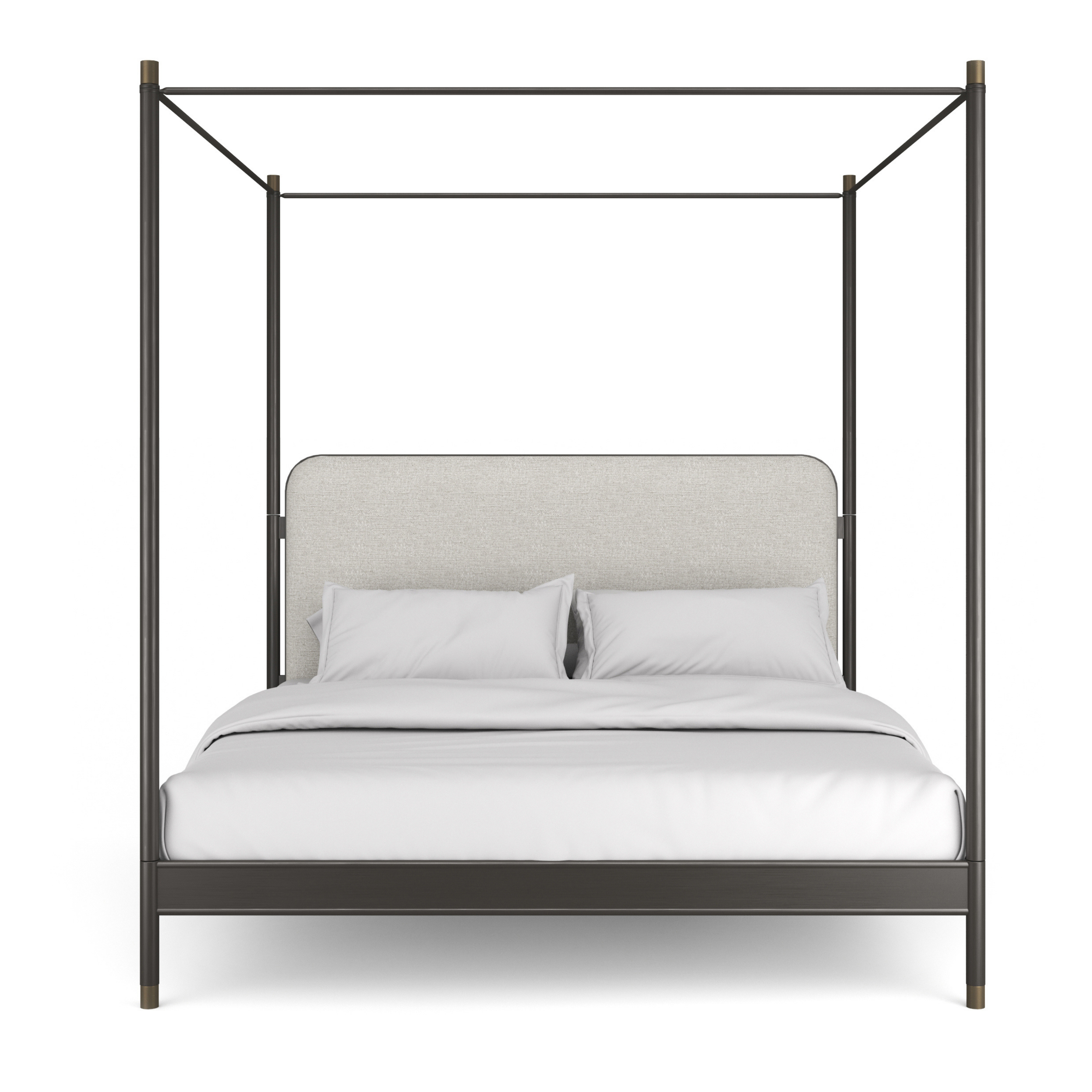 Campaign King Bed With Canopy