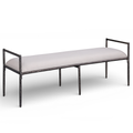 Beaulieu Linen Textured Fabric Upholstered Bench