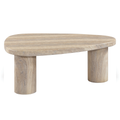 Sylvestra Travertine Concrete Indoor/Outdoor Coffee Table