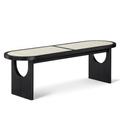 Celestine Solid Wood And Faux Cane Bench
