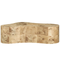 Ximena Natural Solid Wood And Burl Veneer Coffee Table