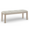 Ancona Beige Fabric Upholstered Bench