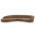 Three's Company Lf Chaise 3Pc Sectional in Camel
