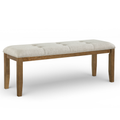 Ancona Beige Fabric Upholstered Bench