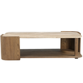 Carissa Genuine Marble And Oak Wood Coffee Table