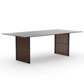 Pinstripe Dark Slatted Dining Table