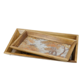 Harvest Wood Tray Set