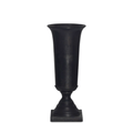Cassia Cast Aluminum Vase Black