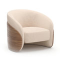 Fleur Wood Back Lounge Chair