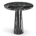 Fontelina 30" Marble Bistro Table in Black Marble