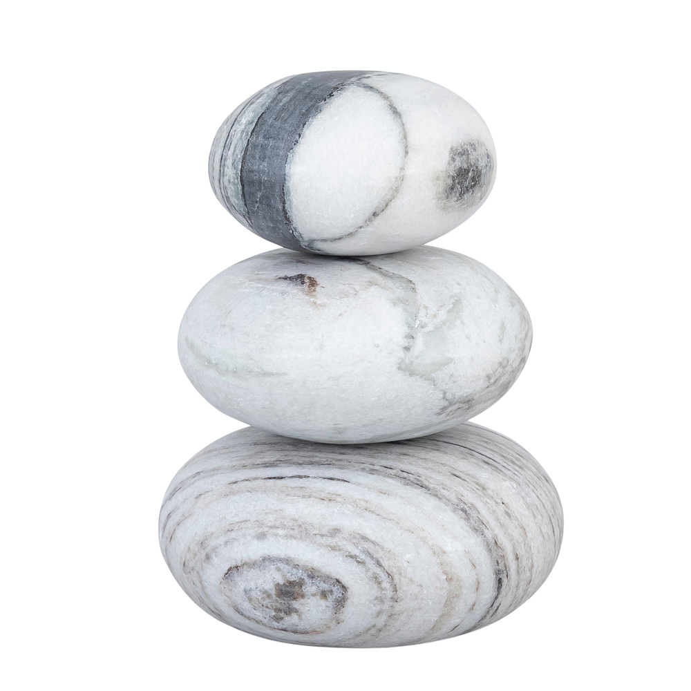 Stacking Stones in Panda Marble