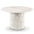 Genoa Dining Table in White Marble