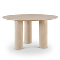 Colosseum 54" Solid Wood And Oak Veneer Dining Table in Natural