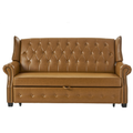 Ruedi Vegan Leather Sleeper Sofa in Camel