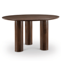 Colosseum 54" Solid Wood And Oak Veneer Dining Table in Brown
