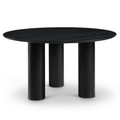 Colosseum 54" Solid Wood And Oak Veneer Dining Table in Black