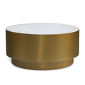 Paulina Gold Genuine Marble Top And Metal Base Coffee Table