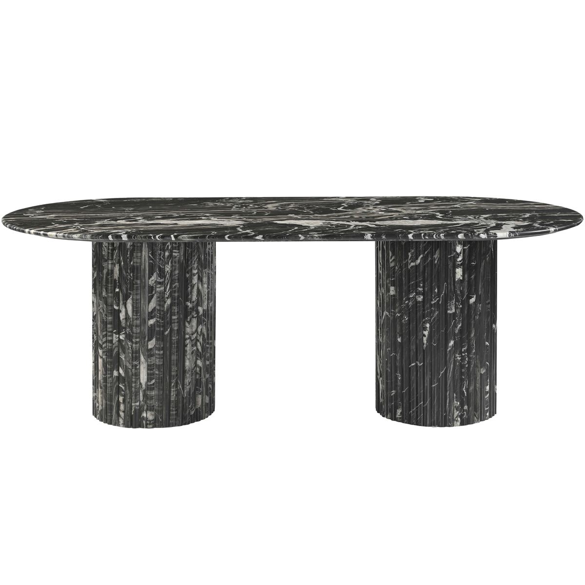 Messina Marble Dining Table in Black