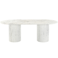 Messina Marble Dining Table in White