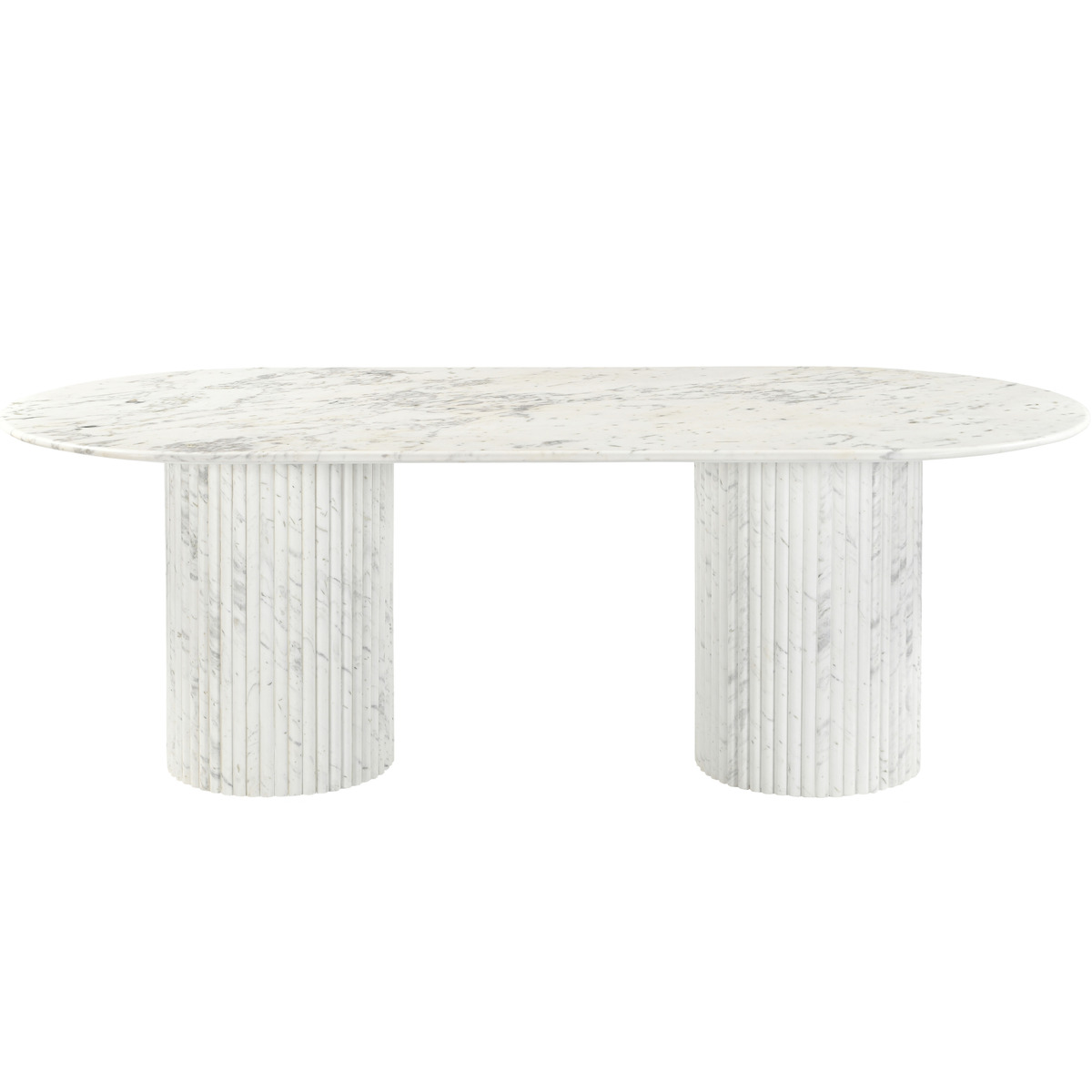 Messina Marble Dining Table in White