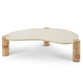Tarragona Natural Resin Top And Burl Veneer Base Coffee Table