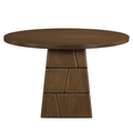 Stefania 48" Oak Veneer And Solid Wood Dining Table