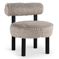 Ambrose Vegan Shearling Fabric Upholstered Accent Chair