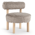 Ambrose Vegan Shearling Fabric Upholstered Accent Chair