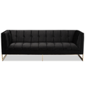 Ambra Luxe Velvet Sofa in Black