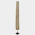 Modern Sawtooth Acrylic Sculpture on Stand